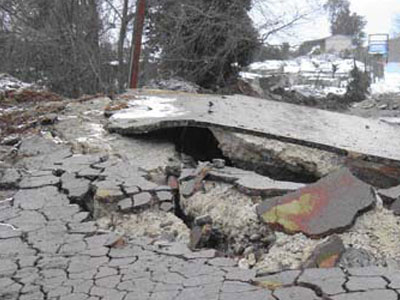 Κατολισθήσεις στο Νεοχώρι Βόλου